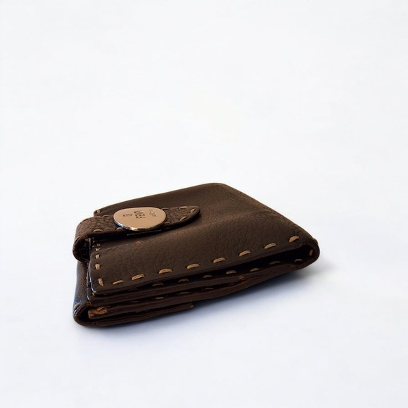 Fendi Selleria Small Bifold Wallet | Hand-Stitched Roman Leather - Picture 4 of 16